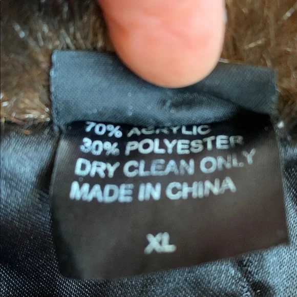 Cejon Mink Style Faux Fur Cropped Jacket Size XL | Cropped Faux Fur Coat - Picture 5 of 10